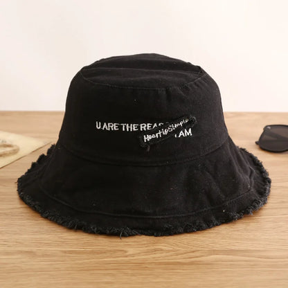 Fashion Women Cotton Bucket Hats Female Summer Autumn