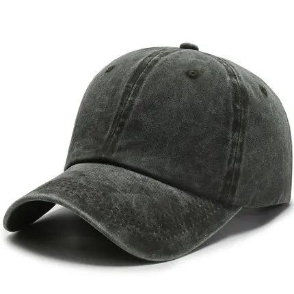 Unisex Cap Plain Color Washed Cotton Baseball Cap Men & Women