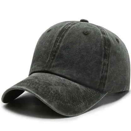 Unisex Cap Plain Color Washed Cotton Baseball Cap Men & Women
