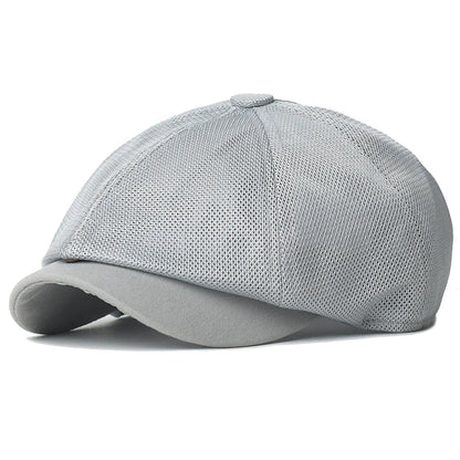 Summer Mesh Newsboy Caps Breathable Casual Outdoor Retro Beret