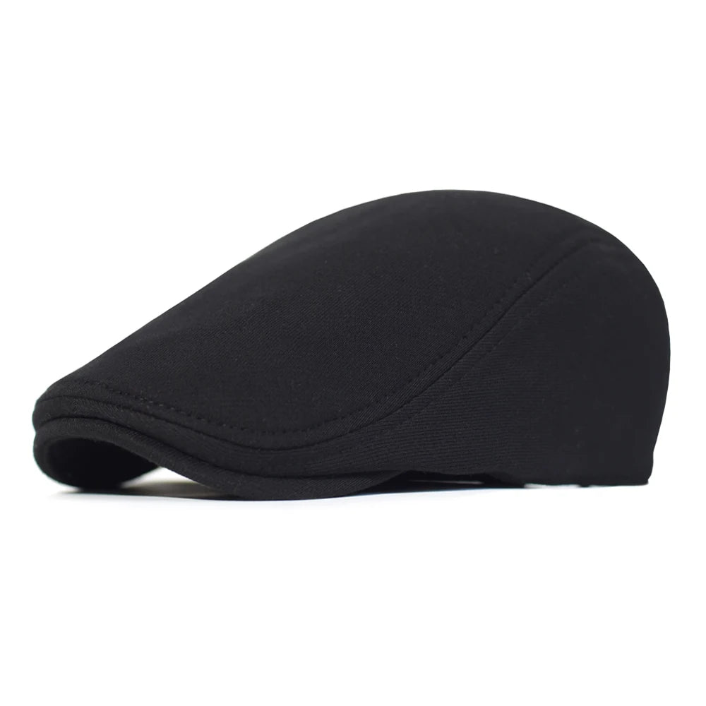 Cotton Newsboy Caps Men Women Hat Soft Casual Beret Solid Unisex Retro Hat