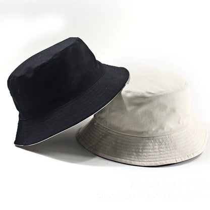 Reversible Bucket Hat Lady Summer Cotton Wide Brim Sun Caps