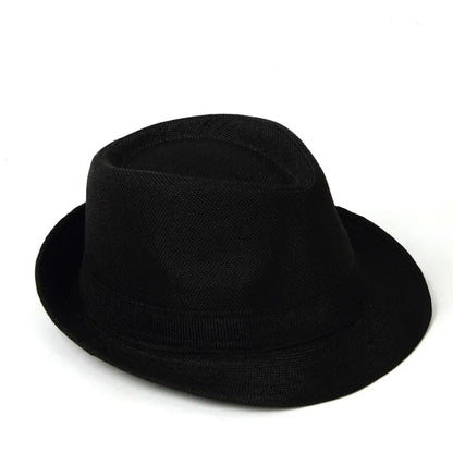 Spring And Summer Men's Hats Fedoras Imitation Linen Top Jazz Hat