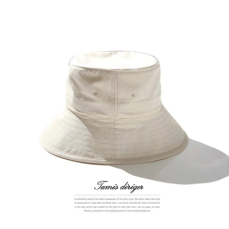 High Quality Soft Cotton Large Fishing Sun Cap Women Beach Bucket Hat Dad