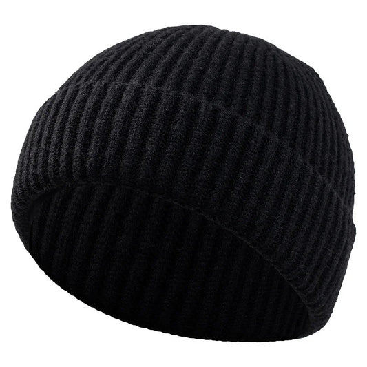 High Quality Thick Warm Male Winter Beanies Adult Casual Short Thread Hip Hop Hat