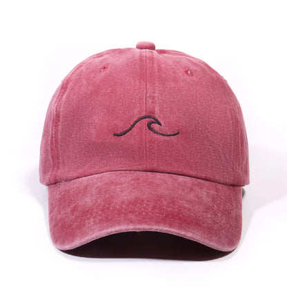 Simple Wave Pattern Embroidered Baseball Cap