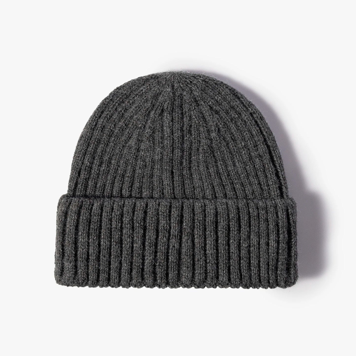 Youth Boys Girls Winter Warm Cuffed Plain Skull Knit Hat Cap