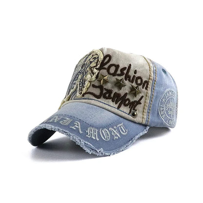 Cotton Fashion Embroidery Antique Style Baseball Cap
