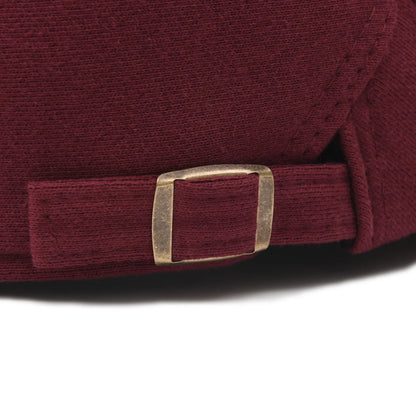 100% Cotton Men Black Flat Ivy Cap