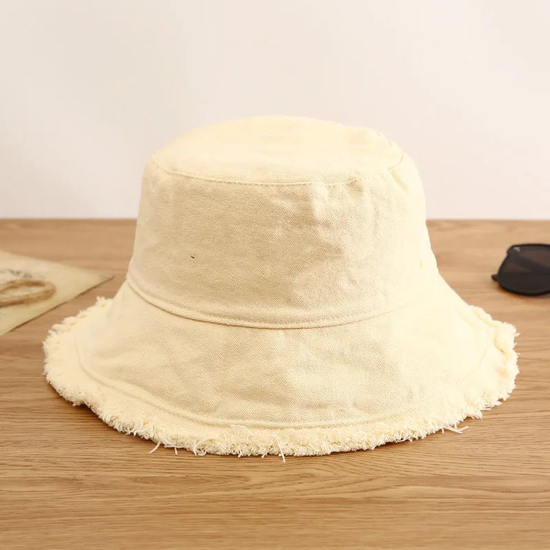 Fashion Women Cotton Bucket Hats Female Summer Autumn