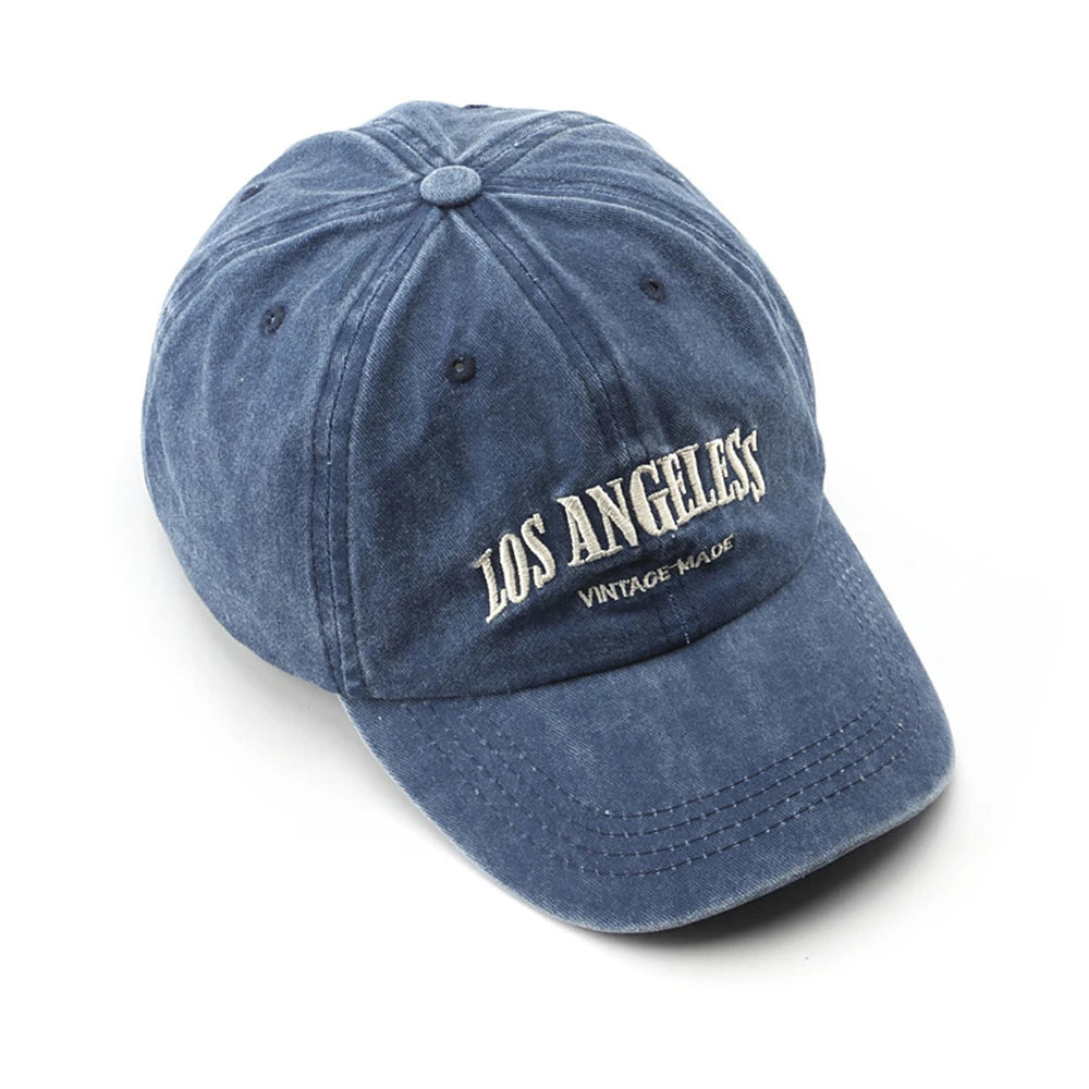 Vintage Letter Green Denim Hats For Men Women