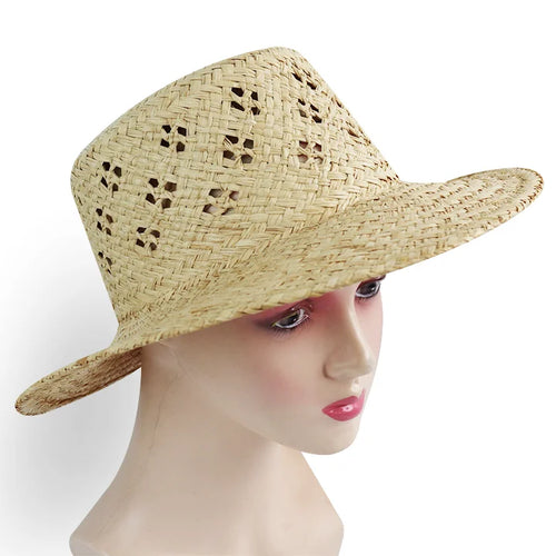 Handmade Raffia Straw Floppy Hat For Women