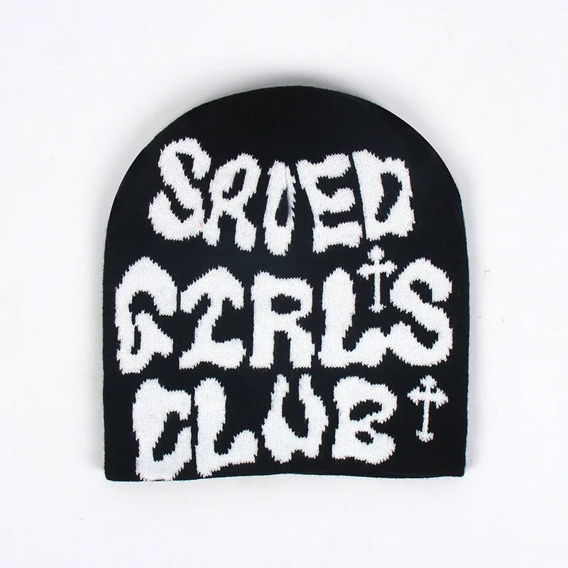 Y2k Uanged Acrylic Jacquard Woolen Beanie Cold Hat