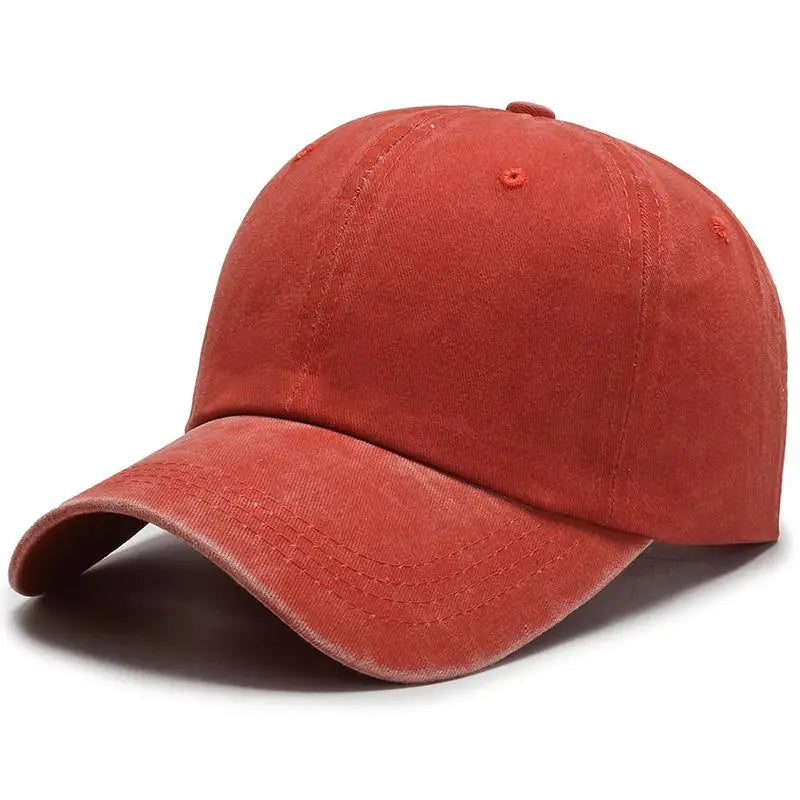 Unisex Cap Plain Color Washed Cotton Baseball Cap Men & Women