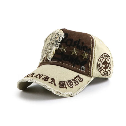 Cotton Fashion Embroidery Antique Style Baseball Cap