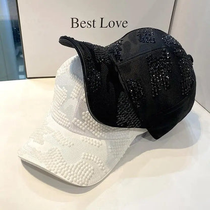 Fashion Baseball Cap Men Women Diamond Letter Snapback Hat