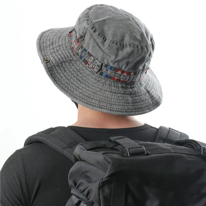 Summer Men's Cotton Bucket Hat Fisherman Hats