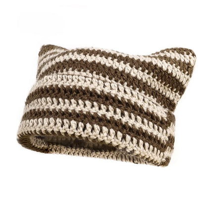 Custom Devil Striped Beanie Hat