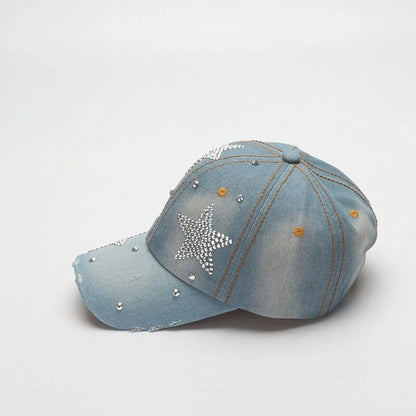 Denim Baseball Cap Women Adjustable