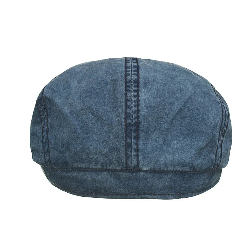 Painter Denim Material Star Anise Berets Unisex