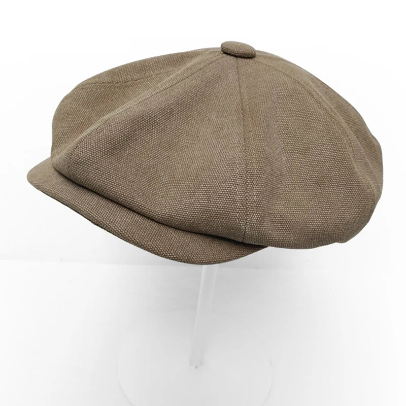 Brand Canvas Newsboy Caps Men High Quality Flat Caps