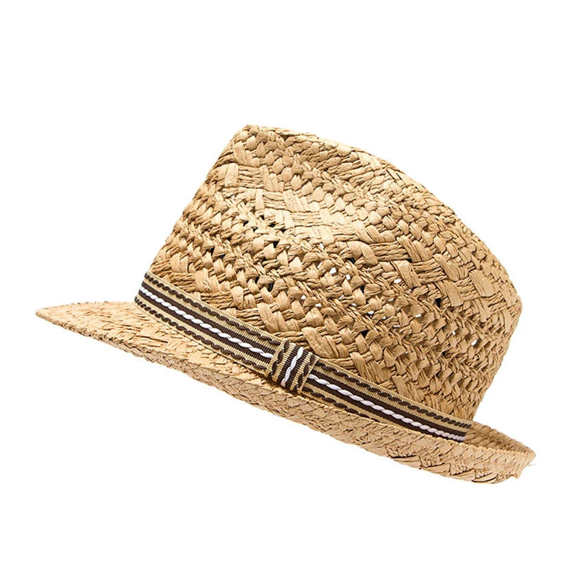 Summer Fashion Handmade Women's Beach Boho Fedora Straw Hat