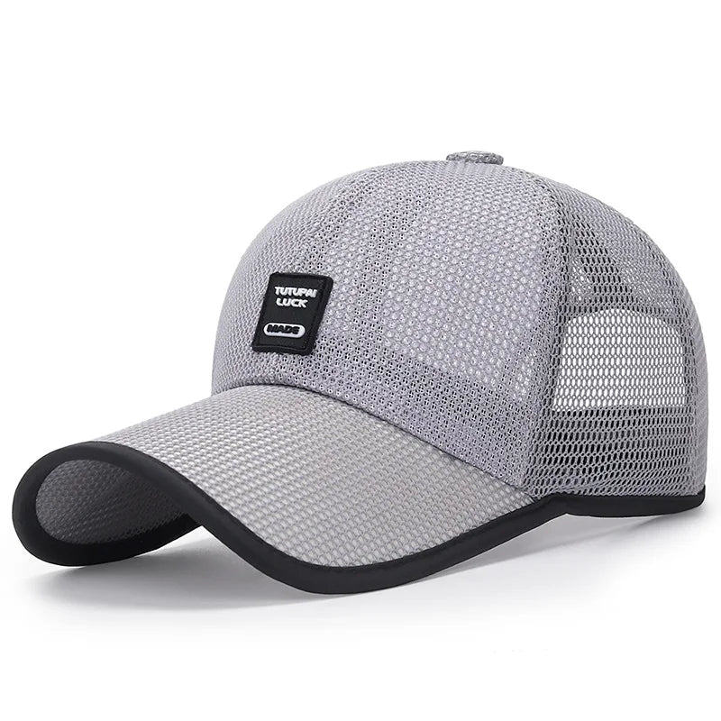 Pure Color Summer Quick Dry Breathable Full Mesh Trucker Cap