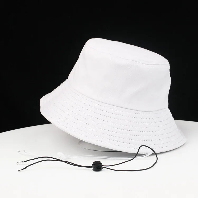 High Quality 100% Cotton Bucket Hat Women Summer Sun Caps Big Size Cap
