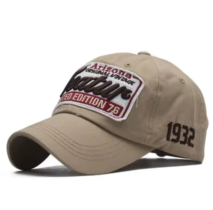 Six Colors Letter Embroidery 1932 High Quality Washed Custom Hat