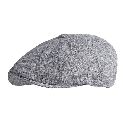 Summer Octagonal Hats For Men Breathable Newsboy Cap Painters Eight-Blade Hat