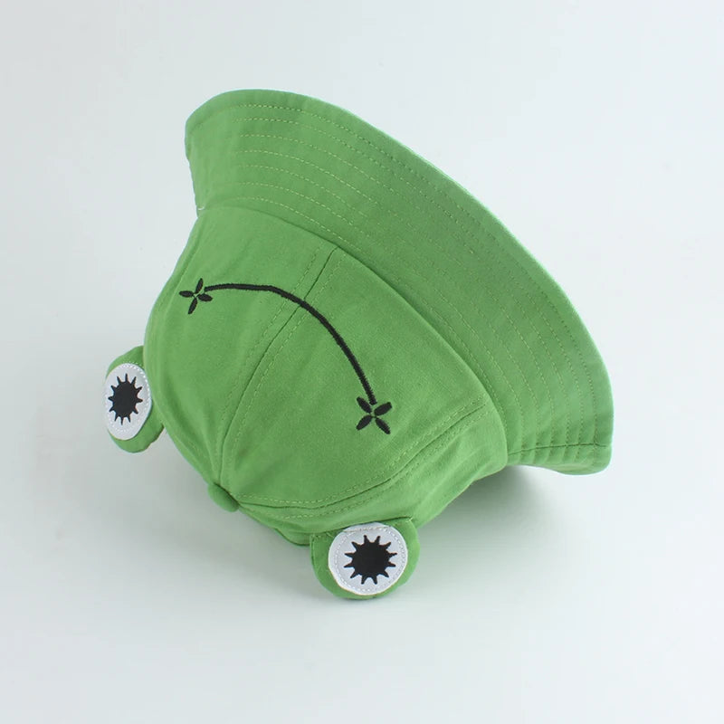 Parent-Kid Frog Bucket Hat Panama Fishing Hat Cartoon Cute Hats