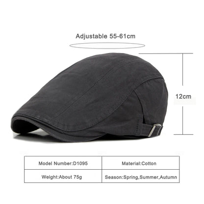 Casual Beret Hats Men Women Solid Forward Cap