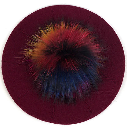 Fashion Elegant Sweet Women Beret Warm Winter Autumn Hat Lovely Ladies Party Hats