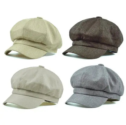 Newsboy Thin Cap Cotton Linen Beret Hats