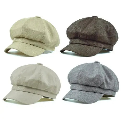 Newsboy Thin Cap Cotton Linen Beret Hats