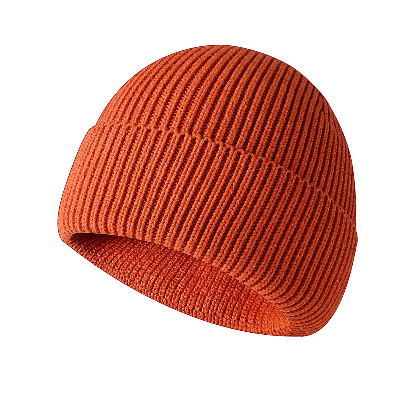 Winter Keep Warm Acrylic Cotton Blend Knitted Fabric Hat For Adult