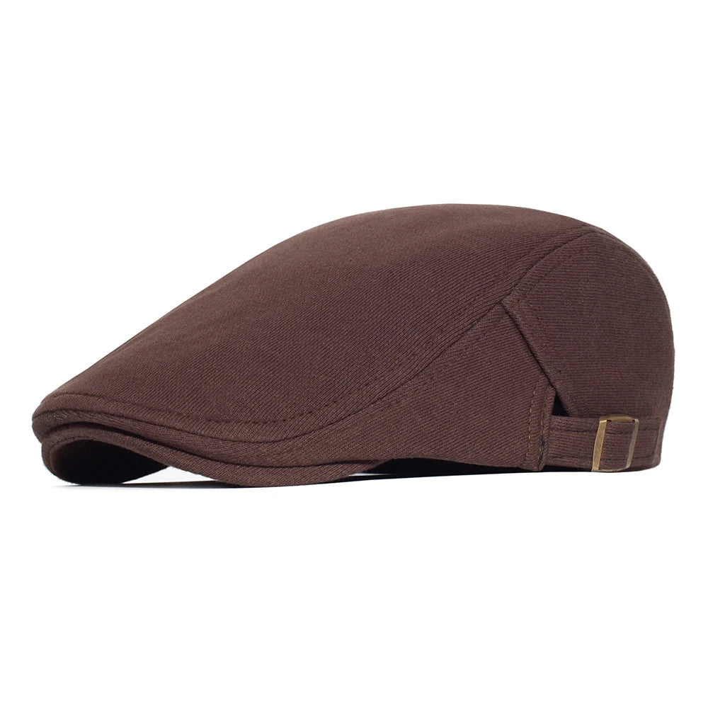 Cotton Adjustable Newsboy Caps Men Woman Casual Beret