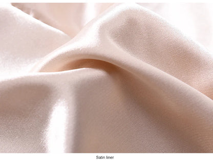 Winter Silk Satin Lined Beanie Hats Women Men Unisex Thick Chunky Cap