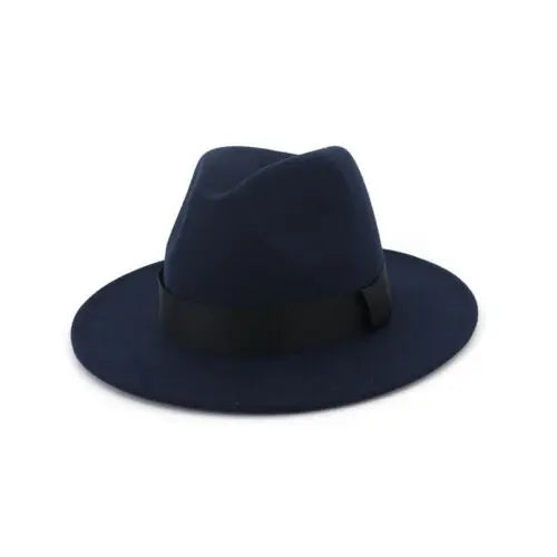 Women Winter Yellow Classic Elastic Fedora Hat
