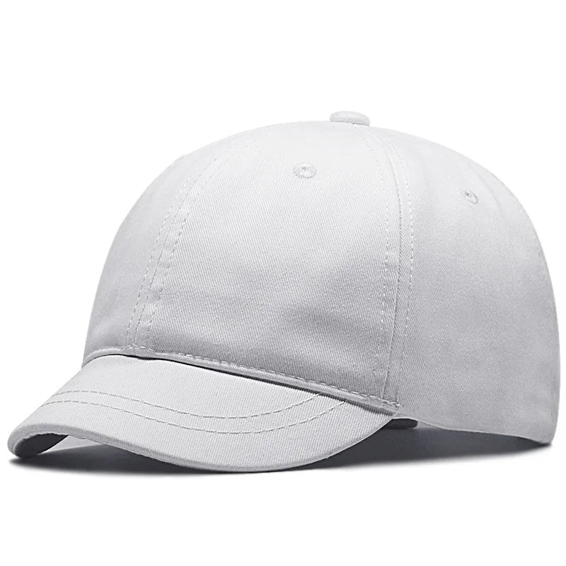 Large Head Man Big Size Baseball Cap, Short Peaked Sun Hats Soft Cotton