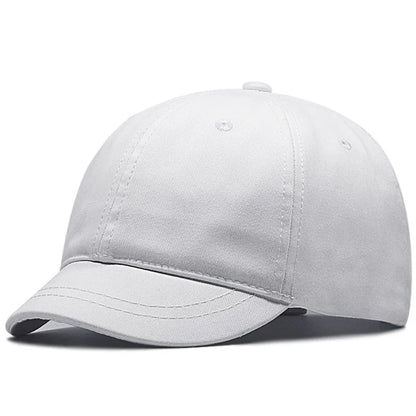 Large Head Man Big Size Baseball Cap, Short Peaked Sun Hats Soft Cotton