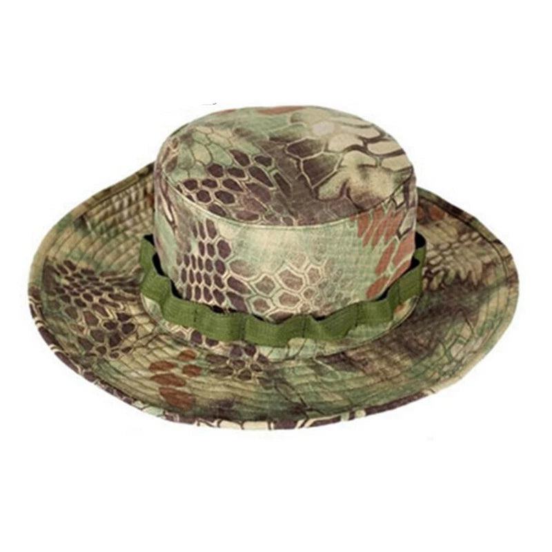 Tactical Hat Camouflage Fishing Cap Outdoor Sport Sun Bucket Cap Outdoor