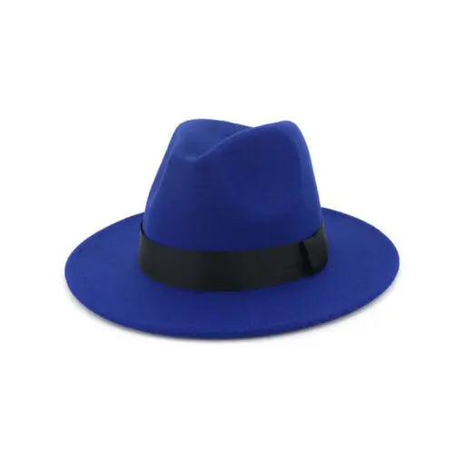 Women Winter Yellow Classic Elastic Fedora Hat