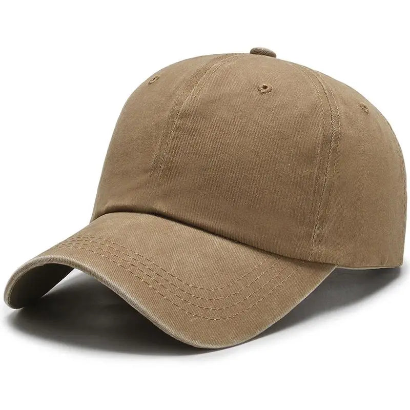 Unisex Cap Plain Color Washed Cotton Baseball Cap Men & Women