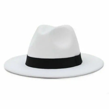 Women Winter Yellow Classic Elastic Fedora Hat