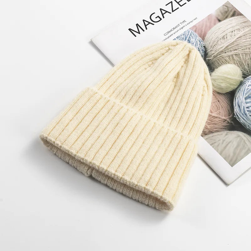 Soft Winter Beanie Knitted Cap Adults