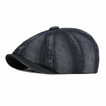 Four Seasons Cotton Solid Color Newsboy Caps Flat Peaked Cap Men And Women