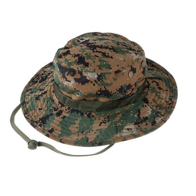 Tactical Hat Camouflage Fishing Cap Outdoor Sport Sun Bucket Cap Outdoor