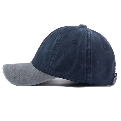 Unisex Cap Two-color Stitching Washed Cotton Baseball Cap Men & Women