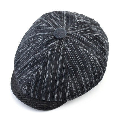 Vintage Striped Berets Men's Autumn